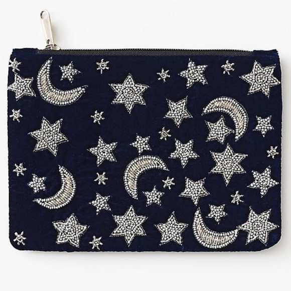 Paper Source Handbags - Celestial Beaded Pouch By Paper Source